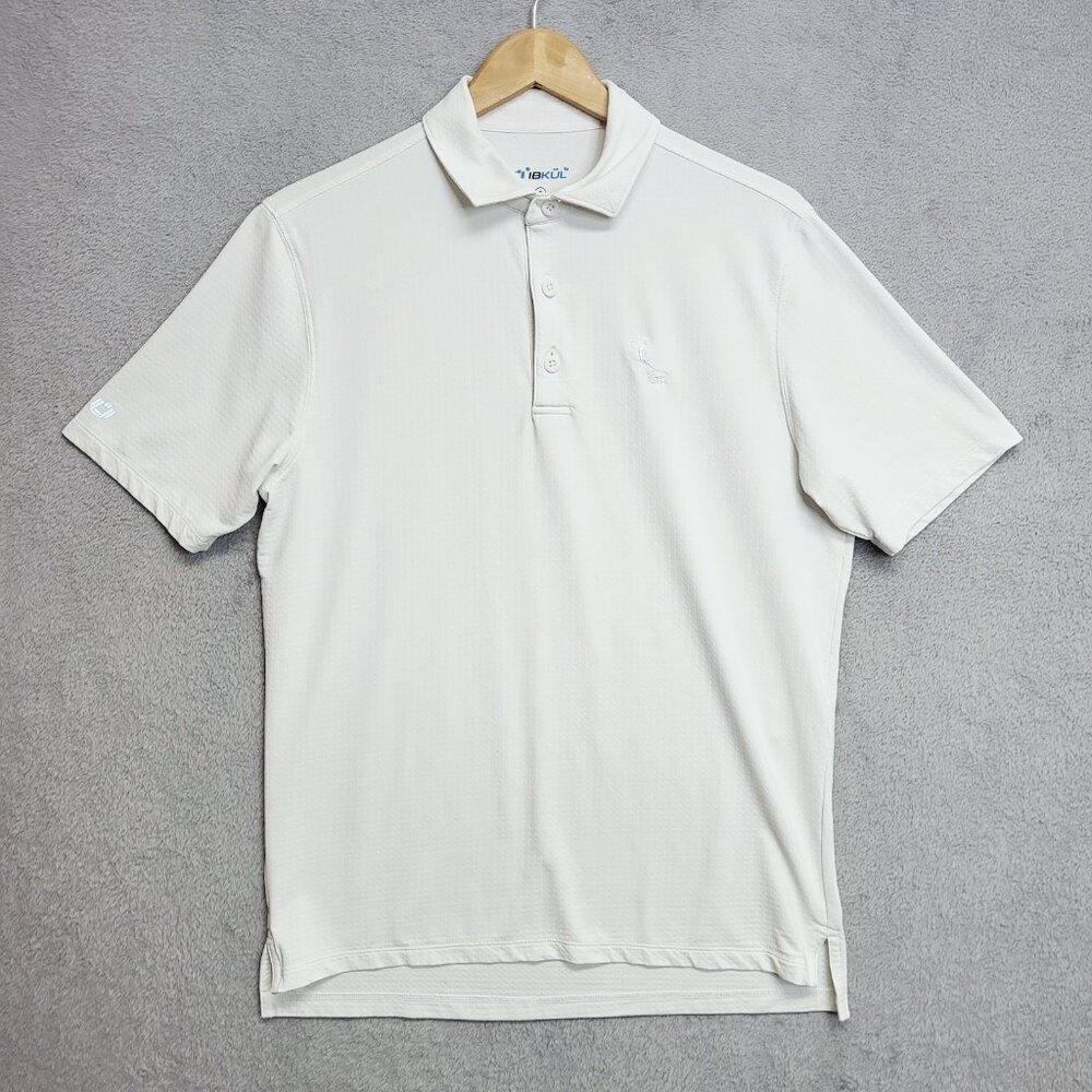 Ibkul Shirt Mens Small White Polo Golf Performance The Country Club Of Orlando
